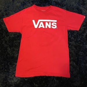 Red Vans Classic Logo T-shirt